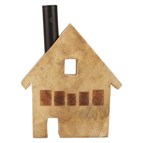 tételeket Dekoratív házfa fa dekorációs gyertyatartó fekete 16,5×3,5cm×22cm