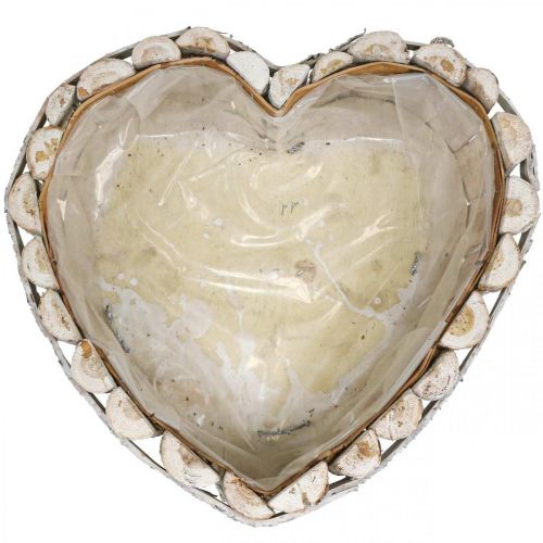 Floristik24 Növénytál, fa virágtartók, ültetési szív B29/20,5 cm H10/9 cm 2 db-os készlet