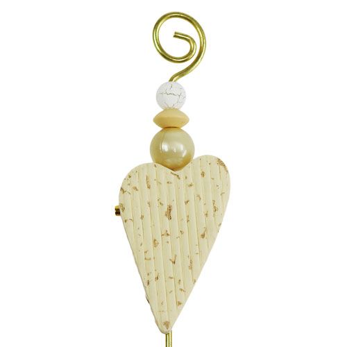 tételeket Esküvői kitűző szívkrémmel 12cm 16 db