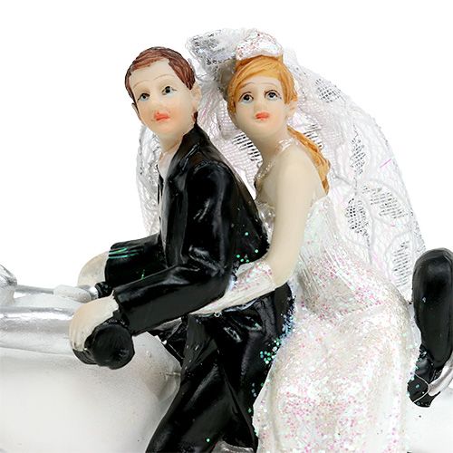 tételeket Menyasszony és vőlegény esküvői figura motoron 9 cm