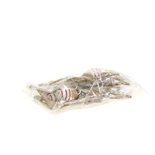 Floristik24 Fából készült húsvéti nyuszik húsvéti tojásokkal akaszthatóak 12cm - 14,5cm 4db