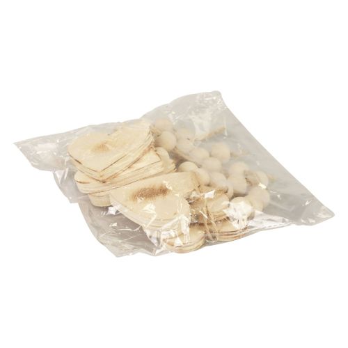 tételeket Fa szívek dekoratív fogas fa dekoratív szívek égetett 8cm 6db