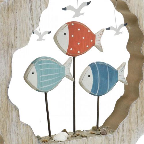 tételeket Asztaldísz halfa elhelyezhető kék, piros tengeri dekoráció Ø28cm