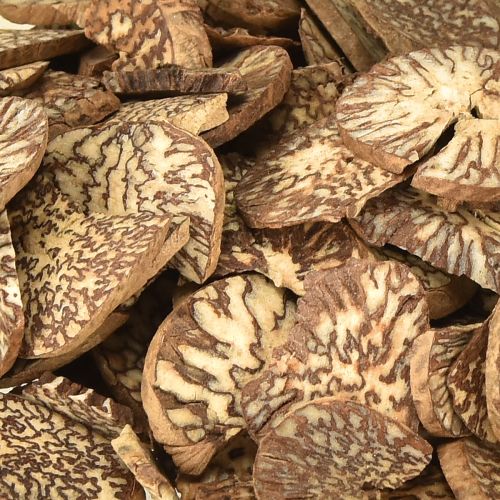 tételeket Fa szeletek, dekoratív fán termő gyümölcsök, natúr, DIY, FSC, 1-3,5 cm, 300g