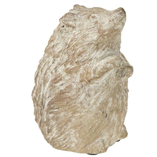 tételeket Süni őszi dekorációs figura, öntött kő, fehérre meszelt, H14.5cm