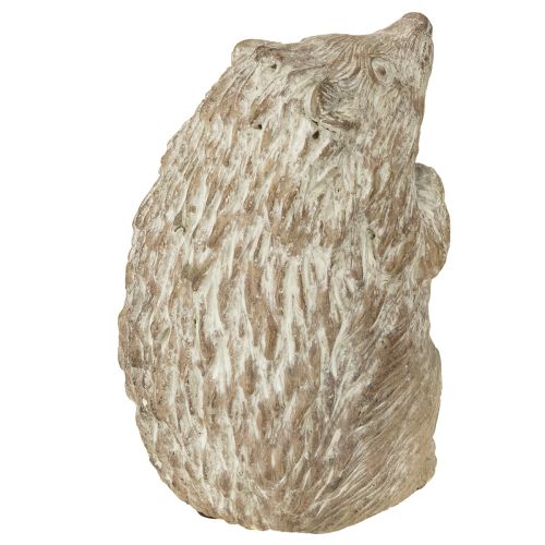 tételeket Süni őszi dekorációs figura, öntött kő, fehérre meszelt, H14.5cm