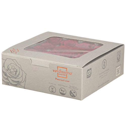 tételeket Infinity Roses valódi virágok mini rózsafejek piros Ø3cm 16 db