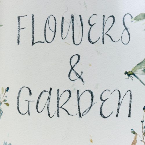 Floristik24 Virág váza kancsó virágok kék, zöld kerti dekoráció virágtartó fém 23cm