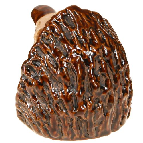 tételeket Kerámia sündisznó dekorációs figura őszi dekoráció kézzel festett M7cm 3 db