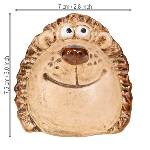tételeket Kerámia sündisznó dekorációs figura őszi dekoráció kézzel festett M7cm 3 db
