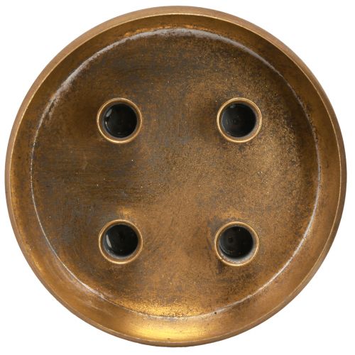 tételeket Gyertyatartó tál 4 db botgyertyához, antik megjelenésű arany Ø22cm