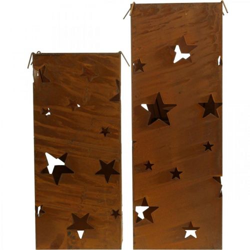 tételeket Gyertyatartó karácsonyi patinás dekoráció H40/50cm 2 db-os készlet