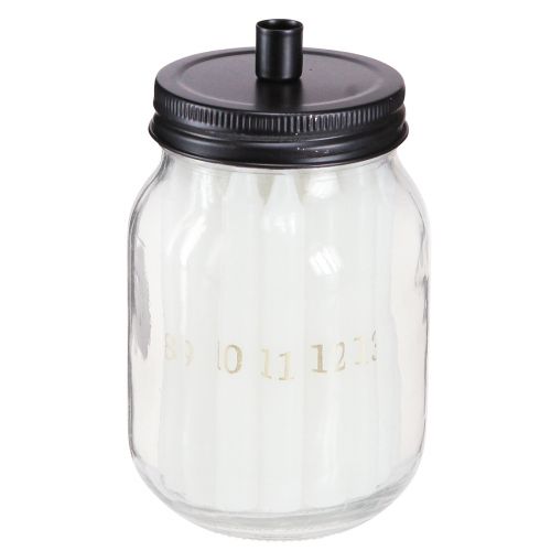 tételeket Gyertyatartó üvegen 24 gyertyával Adventi naptár H14,5cm