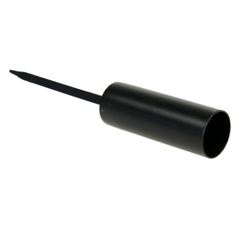 Floristik24 Fekete gyertyatartó pálcikás gyertyákhoz 15cm 4db