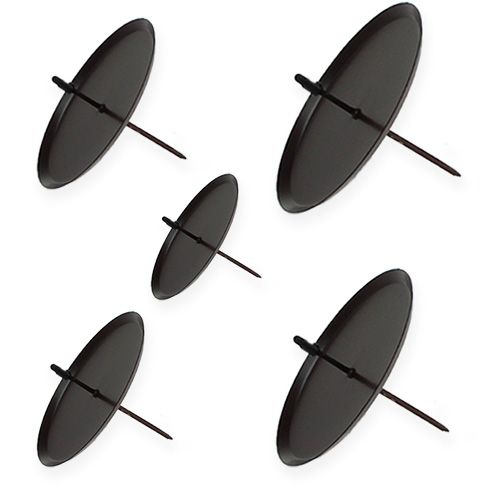 Gyertyatartók barna különböző méretű 4db