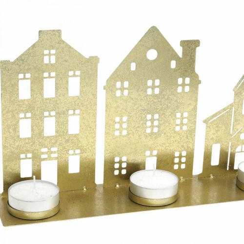 tételeket Gyertyatartó karácsonyi fények Deco Houses Gold 52×12cm