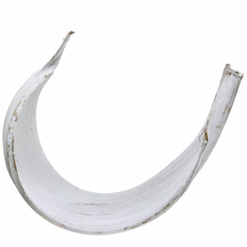 tételeket Kókuszos tál kókuszlevél fehérre mosott natúr dekoráció 35cm