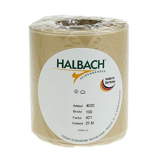 Floristik24 Koszorú szalag arany 100mm 25m