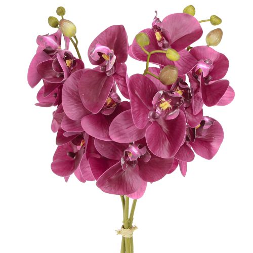 Mesterséges orchideák lila művirágok mint igazi 56cm 3 db