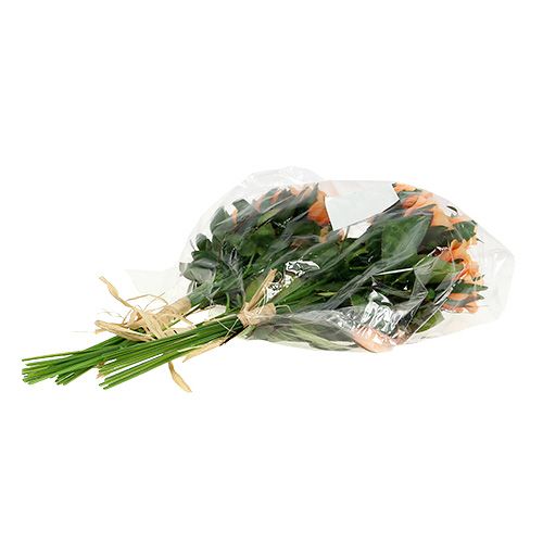 Floristik24 Művirág rózsacsokor narancssárga L26cm 3db