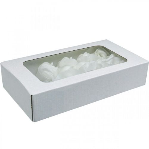 tételeket Műrózsák fehér viasz rózsák dekoratív rózsák viasz Ø6cm 18 db