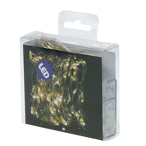 tételeket LED tündérfények 20 beltéri 2m meleg fehér időzítő elemes 6 db