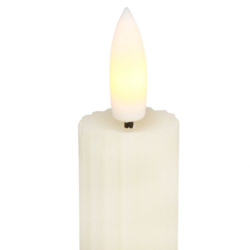 tételeket LED pálcás gyertyák időzítővel barázdált gyertyák krém 24,5cm 4 db