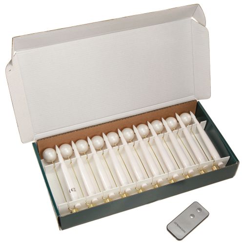 Floristik24 LED karácsonyfa gyertyák vezeték nélküli távirányító 15,5cm 10 db