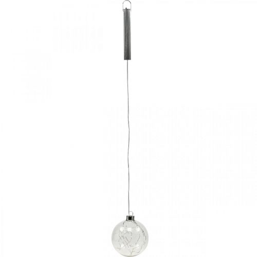 Floristik24 LED karácsonyi labdák üvegtündér lámpák csillagok Ø10cm 2db