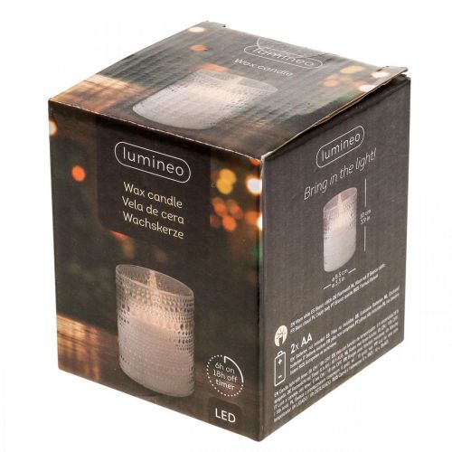 Floristik24 LED gyertya viasz oszlop gyertya LED lámpa Ø8,5cm H10cm