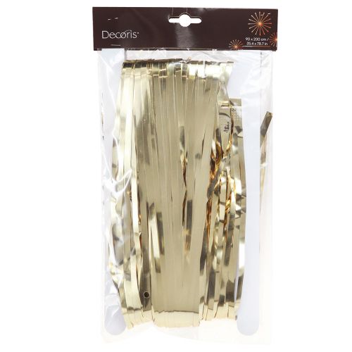 tételeket Tinsel Light Gold Tinsel Curtain Deco Gold 90×200cm 2db