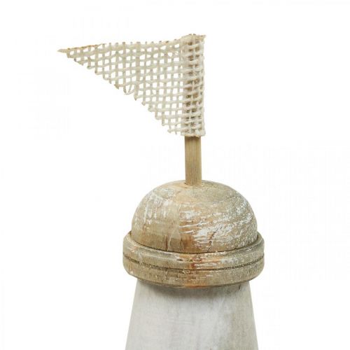 tételeket Fából készült világítótorony tengeri fa dekoráció piros fehér H30,5cm