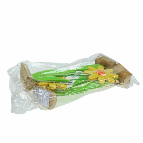 Floristik24 Filc virág sárga 27cm 4db