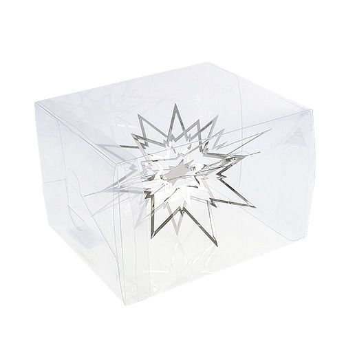 Floristik24 Fém csillag akasztható 3D ezüst 16cm