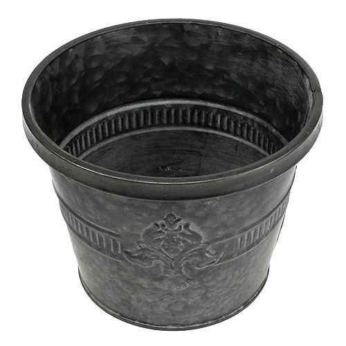 Floristik24 Fém horganyzott edény mintával Ø18,5cm H14,5cm