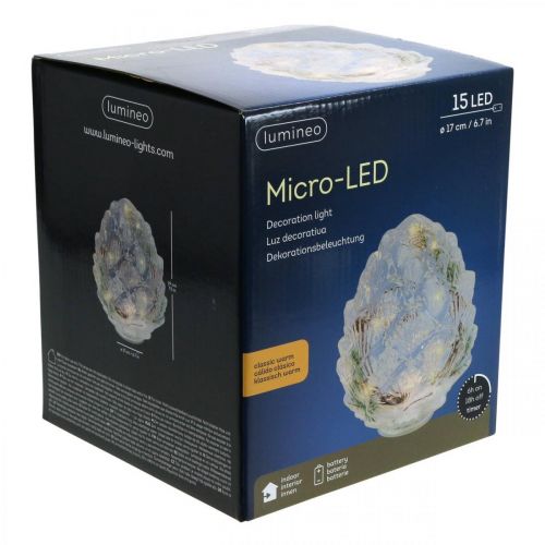 Floristik24 LED lámpák LED kúpok karácsonyi dekoráció időzítő meleg fehér 19,5 cm