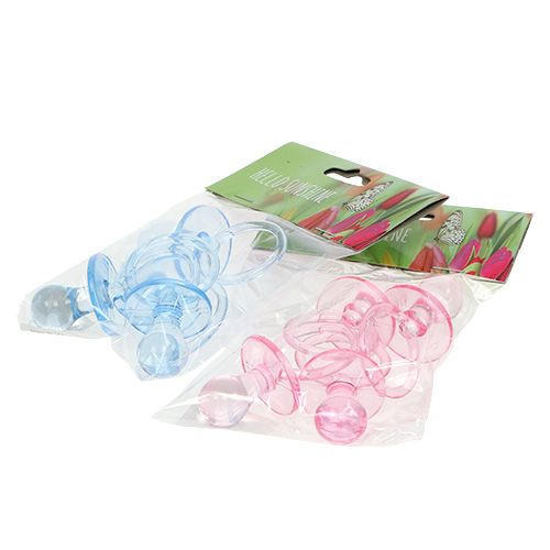 Floristik24 Deco cumi kék, rózsaszín szamár. 7cm 8db