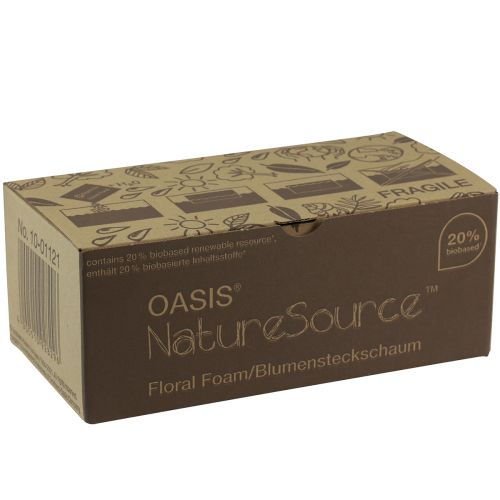 Floristik24 Oasis NatureSource Maxlife virágos habtégla barna 23×11×7,5 cm 1 db