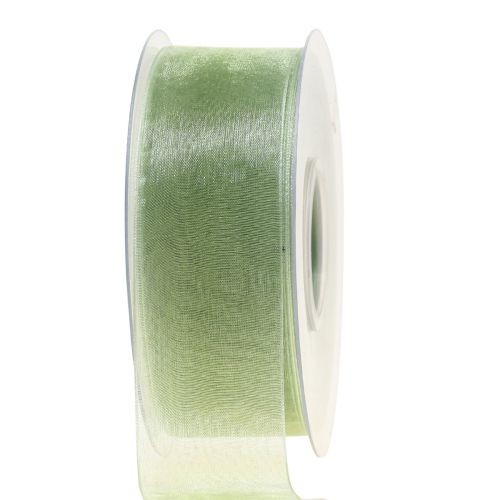 tételeket Organza szalag zöld ajándék szalag szegély lime zöld 40mm 50m