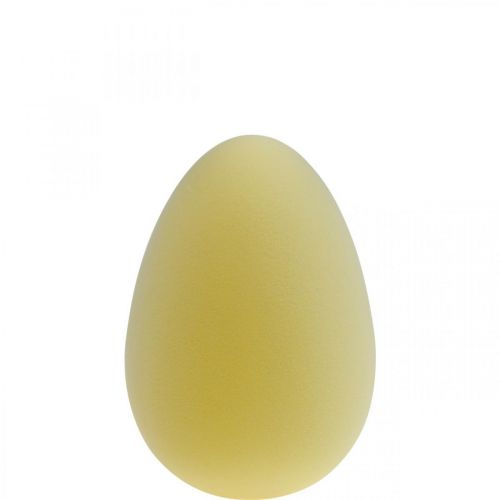 Húsvéti tojásdísz tojás műanyag világossárga bolyhos 25cm