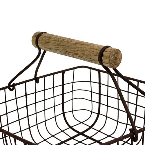 Floristik24 Húsvéti kosár fém fajta. Barna 4db