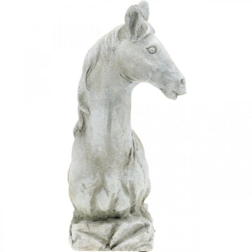 Floristik24 Lófej mellszobor deco figura lókerámia fehér, szürke H31cm