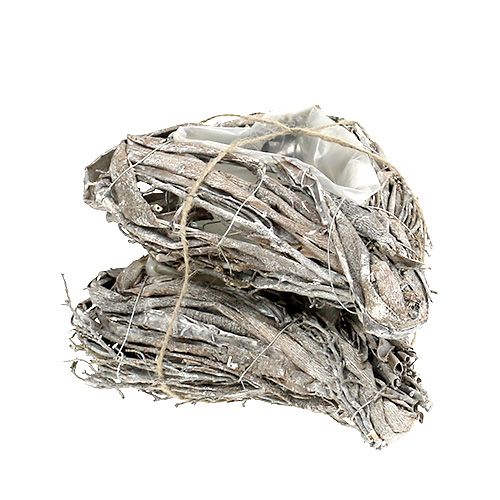 Floristik24 Növényszív gallyakból 29cm x 20cm fehérre meszelt 2db