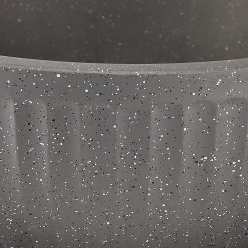 tételeket Műanyag kaspó, antracit színű, barázdált, Ø30cm