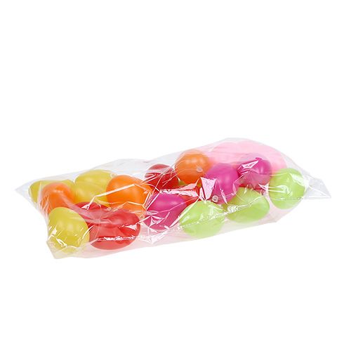 Floristik24 6 cm-es műanyag tojás válogatott 24 db