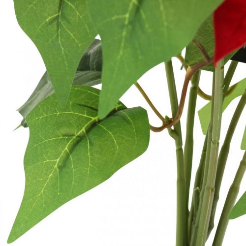 Floristik24 Műkarácsonyi csillag Piros Művirágok cserépben H53cm