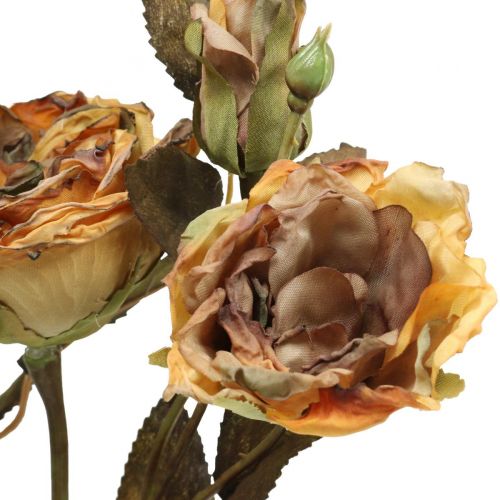 tételeket Dekoratív rózsacsokor művirág rózsacsokor sárga 45cm 3 db