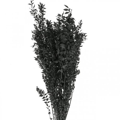 Ruscus ágak dekoratív ágak szárított virágok fekete 200g