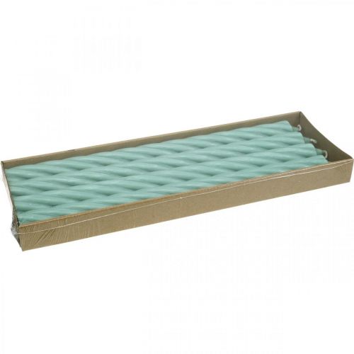 tételeket Rusztikus gyertyák pálcás gyertyák zöldre festve 350/28mm 4 db