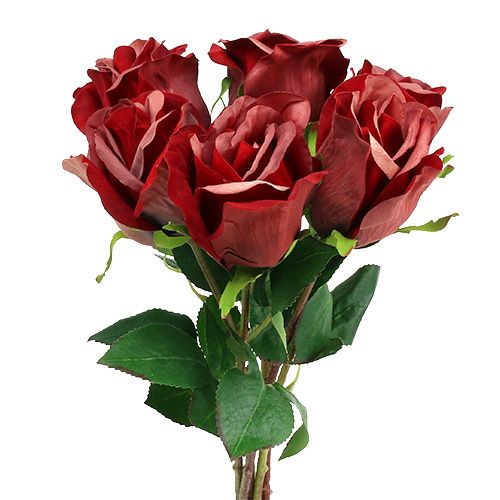 tételeket Bársony rózsa piros Ø8cm L45cm 6db